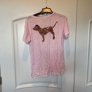 PINK Sequined T-Shirt, SP, NWT